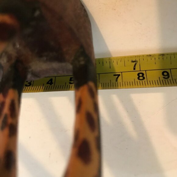 Handcrafted Wooden Giraffe & Baby Sculpture 12" - Picture 4 of 14